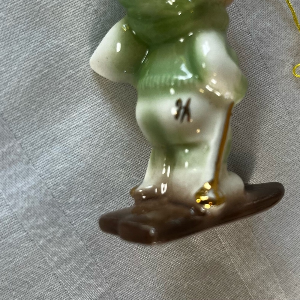 Lot Of 5 Small Vintage 1980 Porcelain Christmas Ornaments - Picture 6 of 9